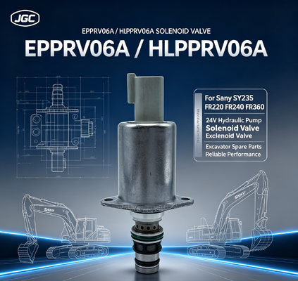 EPPRV06A 24V Proportionele Solenoïdeklep HLPPRV06A voor Sany SY235 FR220 FR240 FR360 Graafmachine Hydraulische Pomp Solenoïdeklep