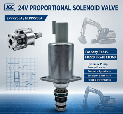 EPPRV06A 24V Proportionele Solenoïdeklep HLPPRV06A voor Sany SY235 FR220 FR240 FR360 Graafmachine Hydraulische Pomp Solenoïdeklep