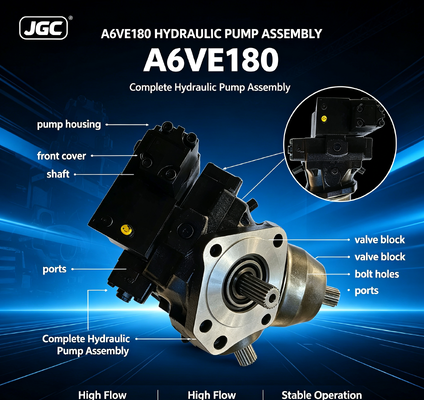 A6VE180 Volledige hydraulische pompassemblage, hoge stroom, stabiele werking
