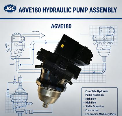 A6VE180 Volledige hydraulische pompassemblage, hoge stroom, stabiele werking