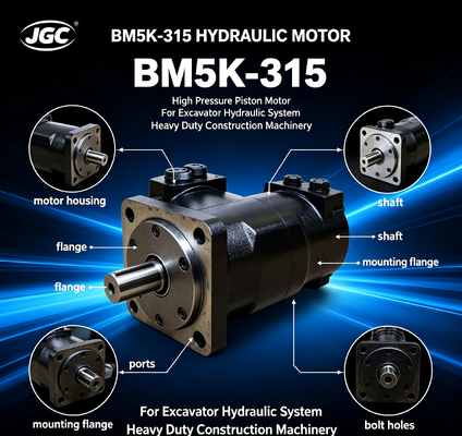 BM5K-315 Hydraulische Motor Hoge Druk Zuigermotor voor Graafmachine Hydraulisch Systeem Zware Bouwmachines